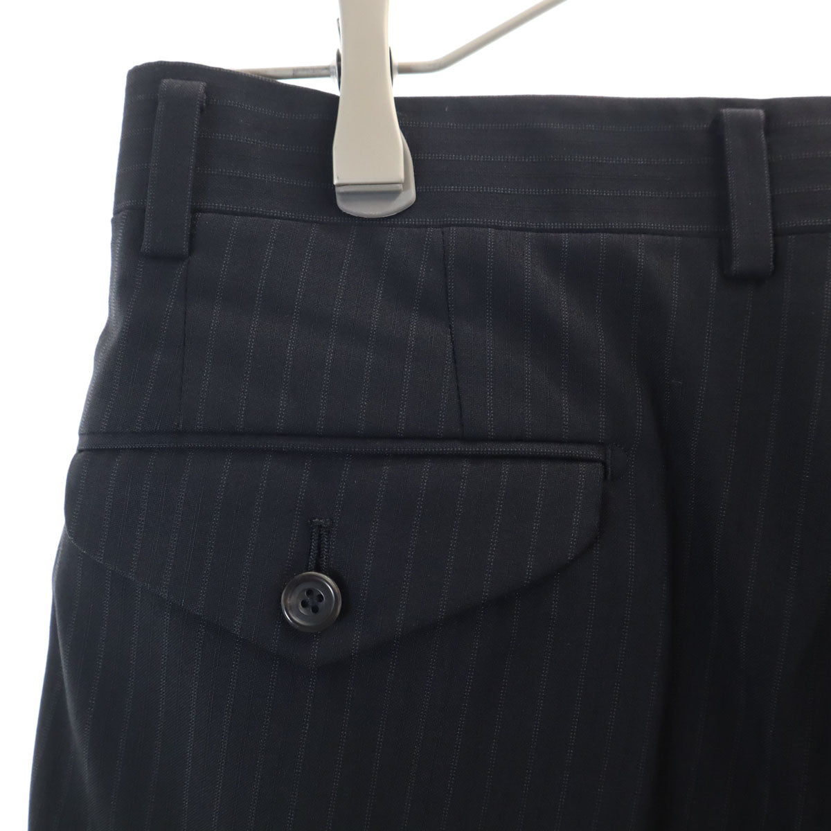 BURBERRY LONDON バーバリーロンドン 日本製 ストライプ柄 スーツ 上下 セットアップ A6/A5 ブラック 三陽商会 メンズ