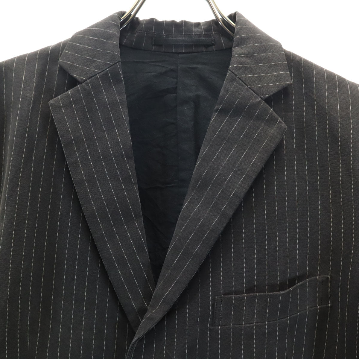 ATTACHMENT アタッチメント 日本製 ストライプ柄 テーラードジャケット 上下 セットアップ 2/1 チャコールグレー メンズ