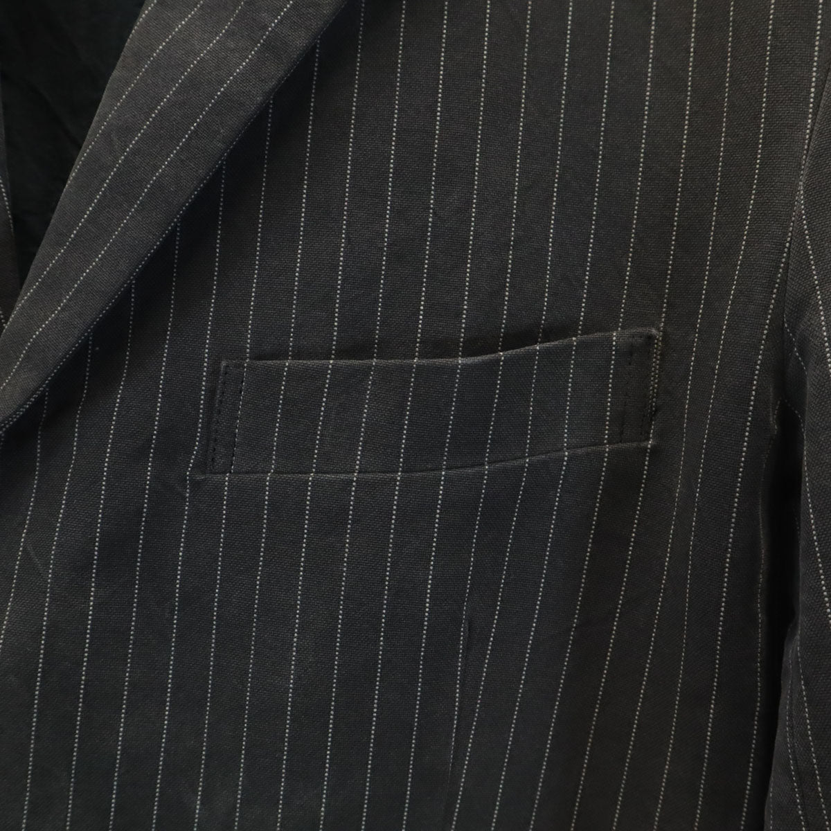 ATTACHMENT アタッチメント 日本製 ストライプ柄 テーラードジャケット 上下 セットアップ 2/1 チャコールグレー メンズ