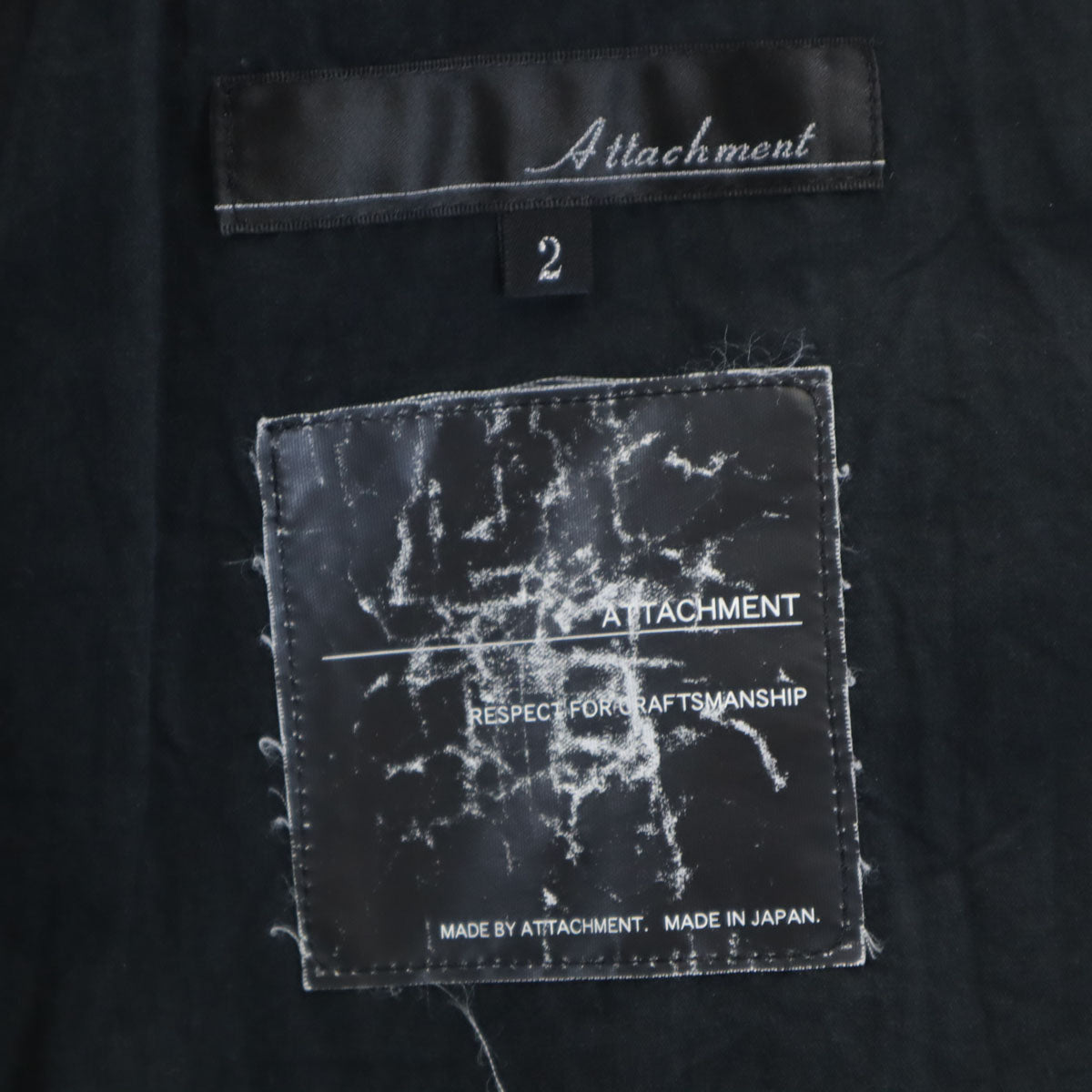 ATTACHMENT アタッチメント 日本製 ストライプ柄 テーラードジャケット 上下 セットアップ 2/1 チャコールグレー メンズ