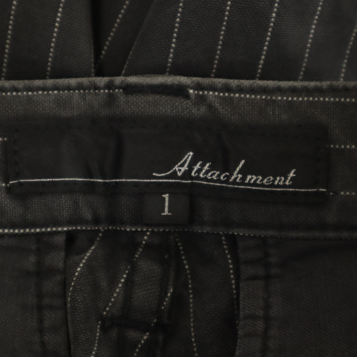 ATTACHMENT アタッチメント 日本製 ストライプ柄 テーラードジャケット 上下 セットアップ 2/1 チャコールグレー メンズ