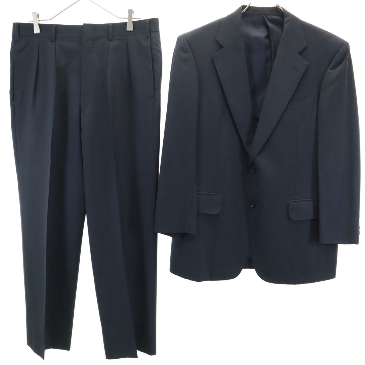 Burberrys バーバリーズ 90s 日本製 オールド スーツ 上下 セットアップ AB5 チャコールグレー 三陽商会 メンズ