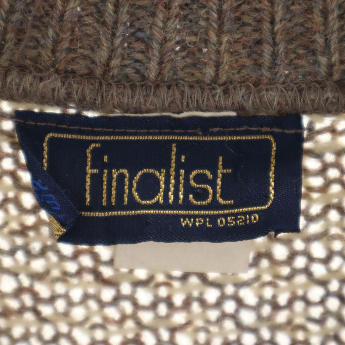 80s ヴィンテージ USA製 長袖 モックネック バーズアイ ニット L グレー メンズ