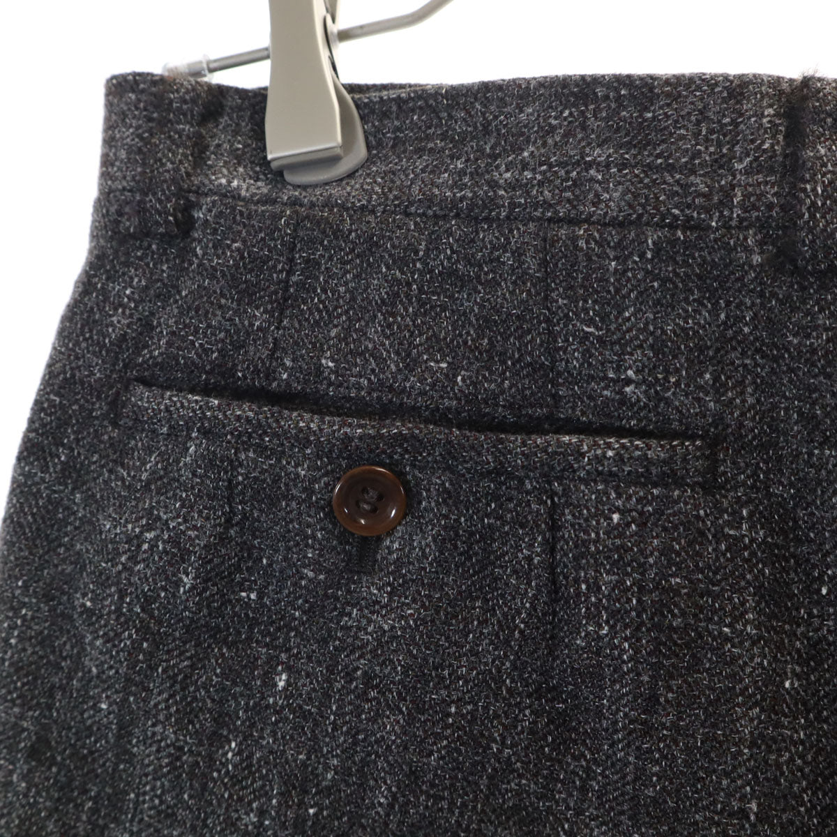 LANVIN ランバン 90s オールド スーツ 上下 セットアップ H50-26 チャコールブラウン 3ピース メンズ