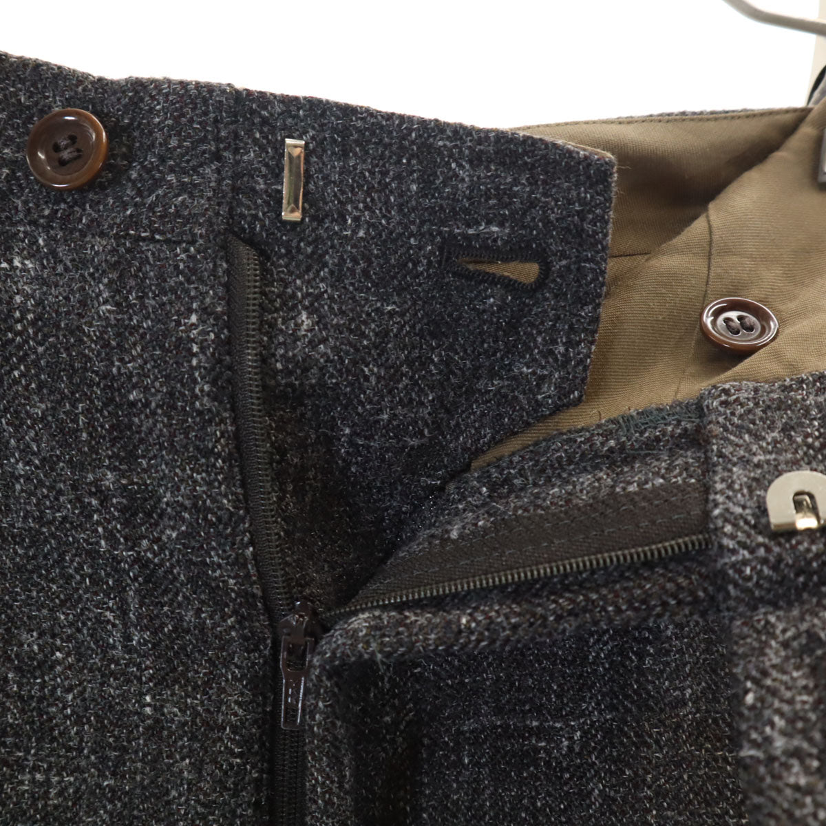 LANVIN ランバン 90s オールド スーツ 上下 セットアップ H50-26 チャコールブラウン 3ピース メンズ