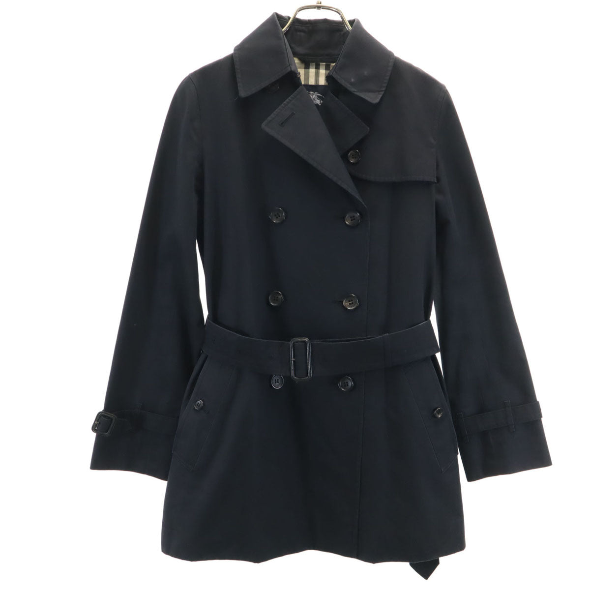 BURBERRY LONDON バーバリーロンドン ショート丈 トレンチコート 36 ブラック系 三陽商会 レディース