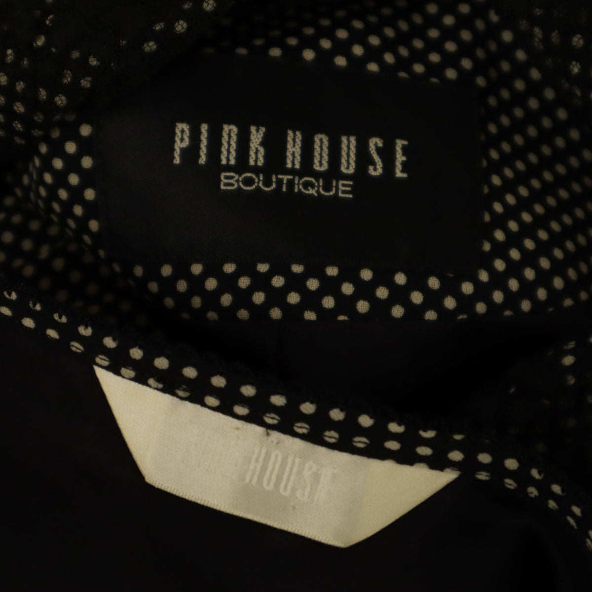 PINK HOUSE BOUTIQUE ピンクハウス ブティック 日本製 ドット柄 半袖 シフォン ワンピース L ブラック セット レディース