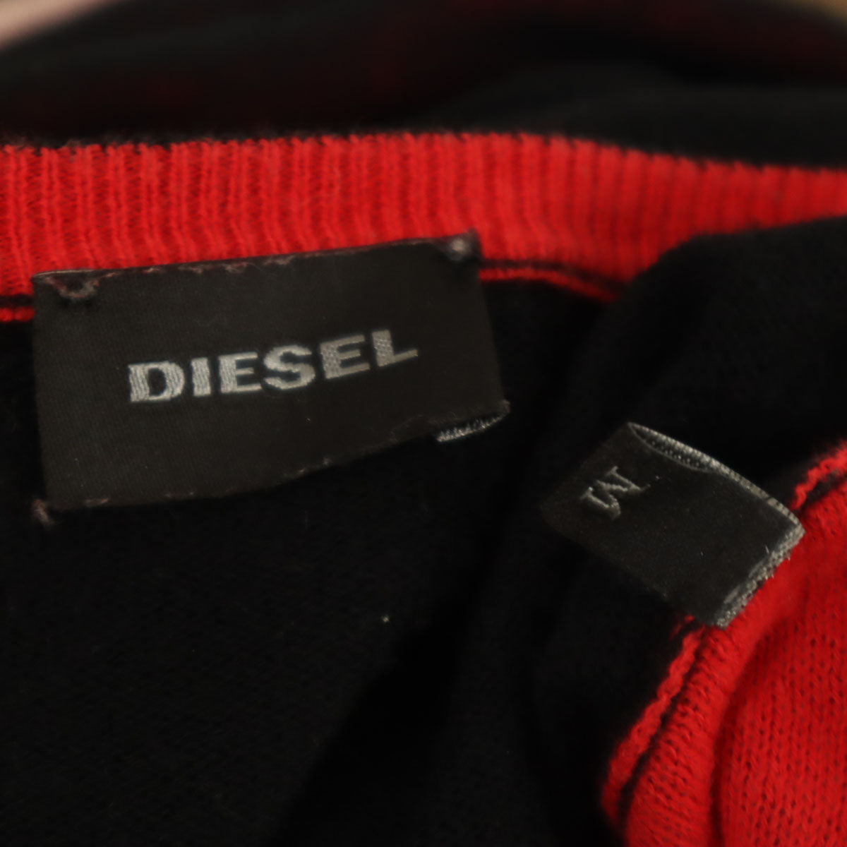 DIESEL ディーゼル イタリア製 長袖 ニット M レッド メンズ