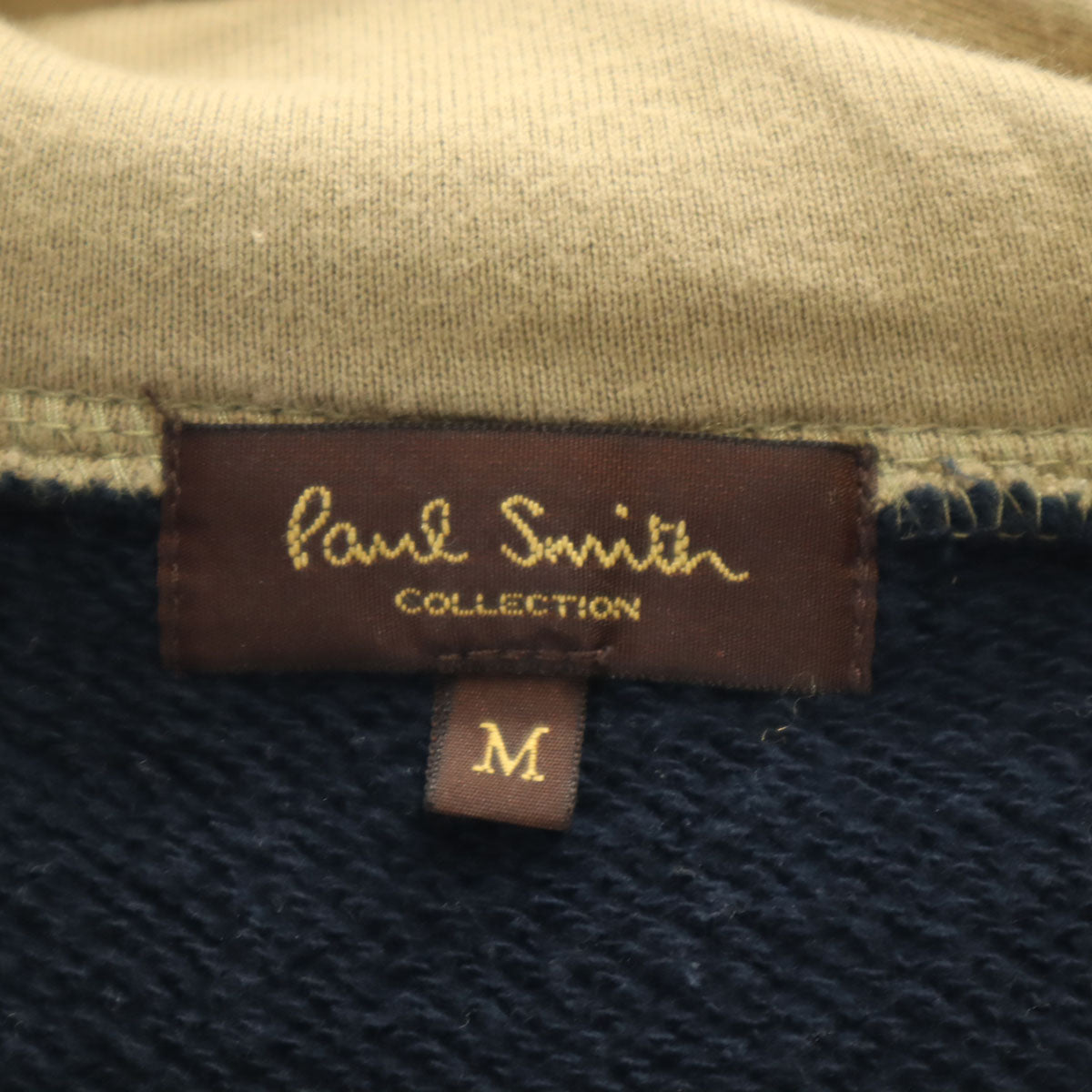 PAUL SMITH COLLECTION ポールスミスコレクション 日本製 長袖 スウェット ジップパーカー M ネイビー メンズ