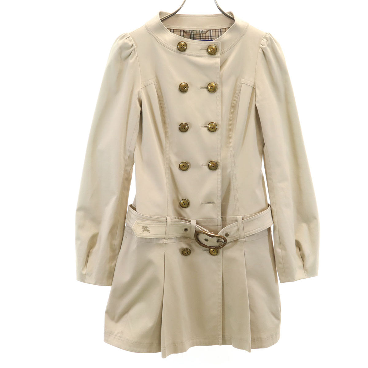 BURBERRY LONDON BLUE LABEL バーバリー ロンドン ブルーレーベル ダブルブレスト コート 36 ベージュ 三陽商会 レディース