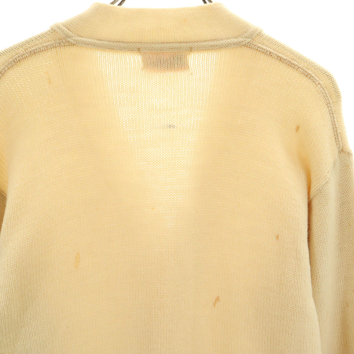 50s ヴィンテージ 長袖 レタード カーディガン ベージュ メンズ