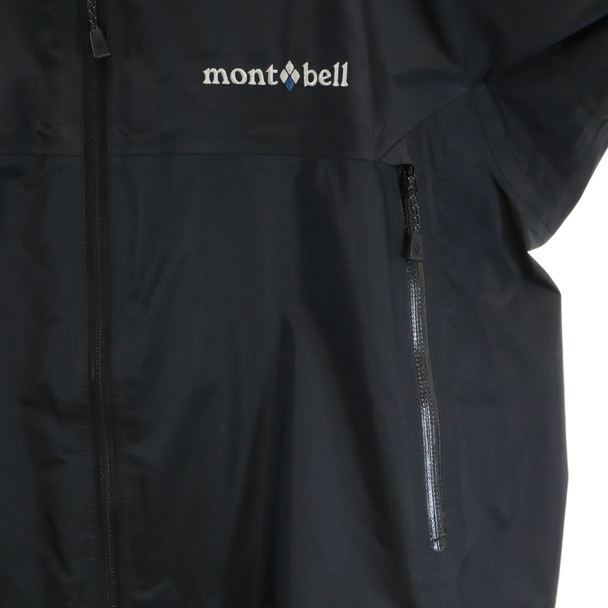 mont-bell モンベル ストームクルーザー レインジャケット 上下 セットアップ L ブラック アウトドア 収納袋付き メンズ