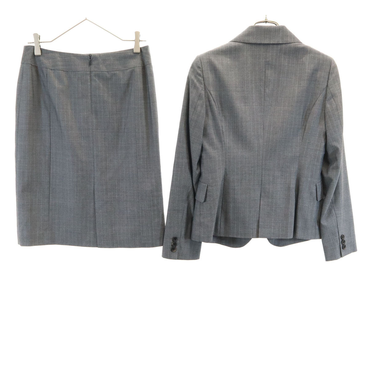 UNITED ARROWS ユナイテッドアローズ 日本製 スカートスーツ 上下 セットアップ 40 グレー レディース