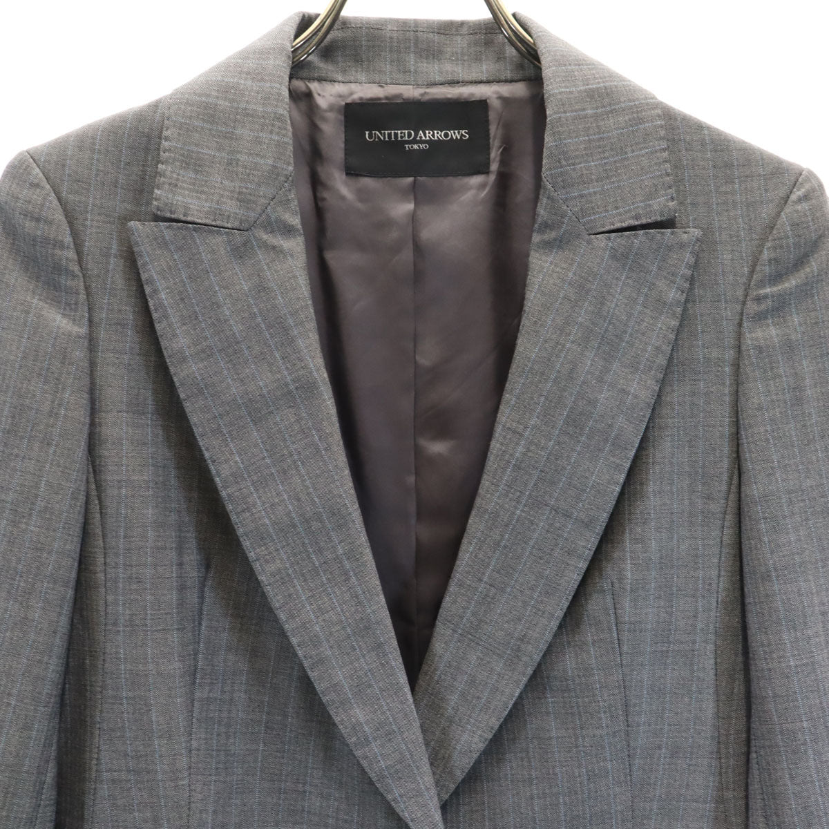 UNITED ARROWS ユナイテッドアローズ 日本製 スカートスーツ 上下 セットアップ 40 グレー レディース