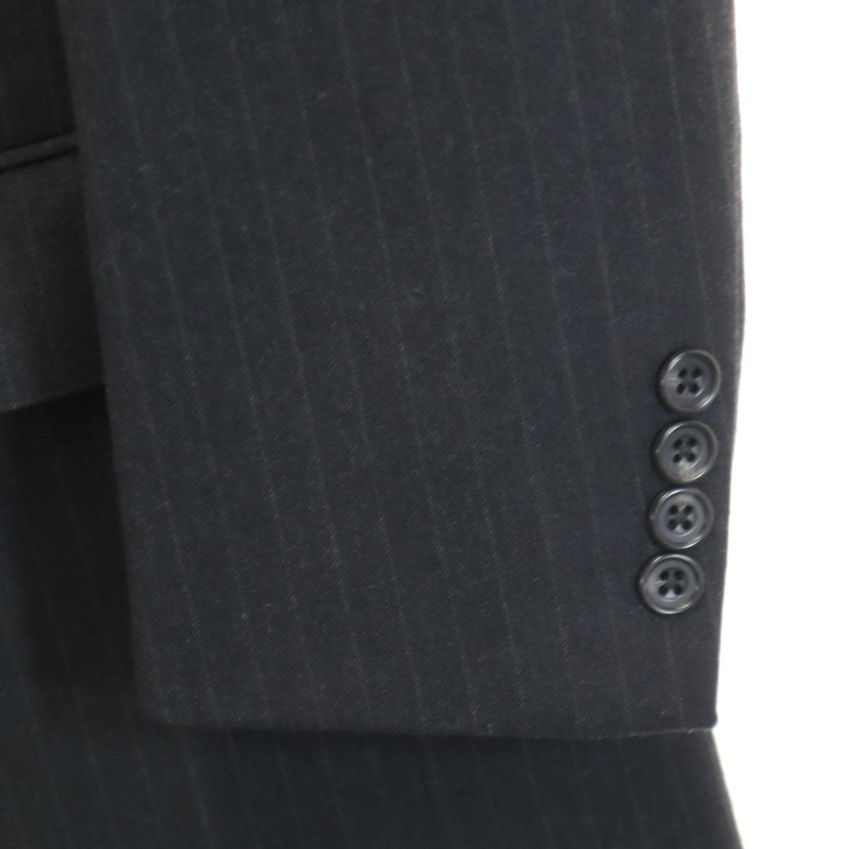 CHAPS チャップス ストライプ柄 スーツ 上下 セットアップ AB4 チャコールグレー メンズ