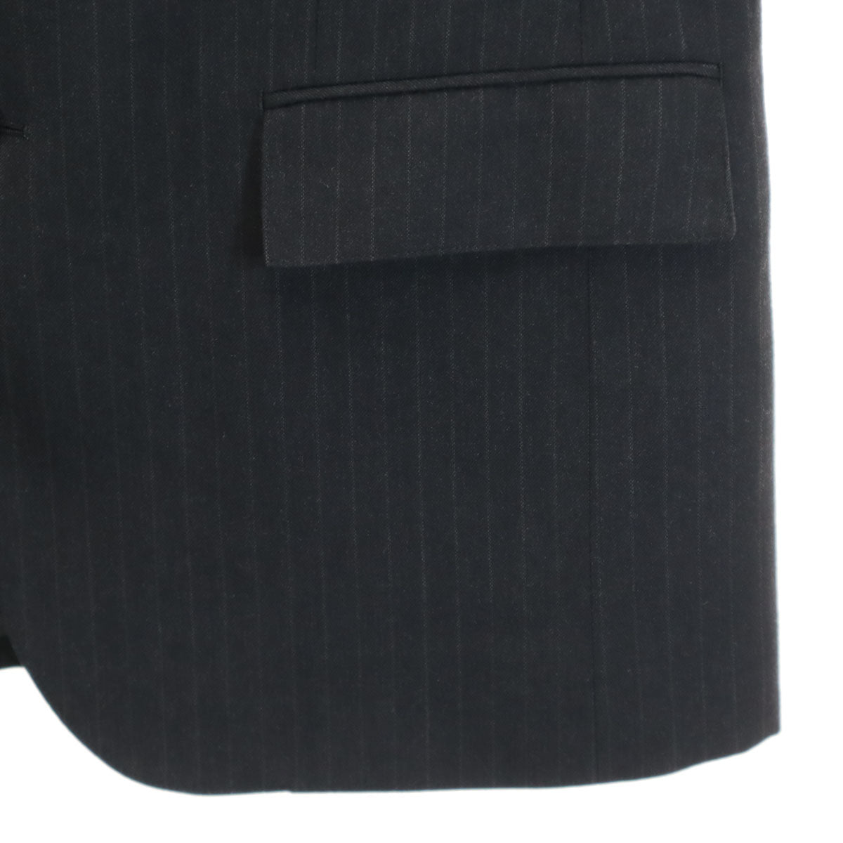 CHAPS チャップス ストライプ柄 スーツ 上下 セットアップ AB4 チャコールグレー メンズ