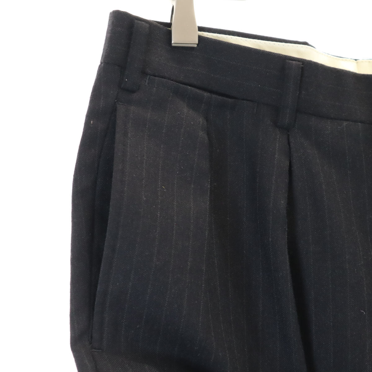 CHAPS チャップス ストライプ柄 スーツ 上下 セットアップ AB4 チャコールグレー メンズ