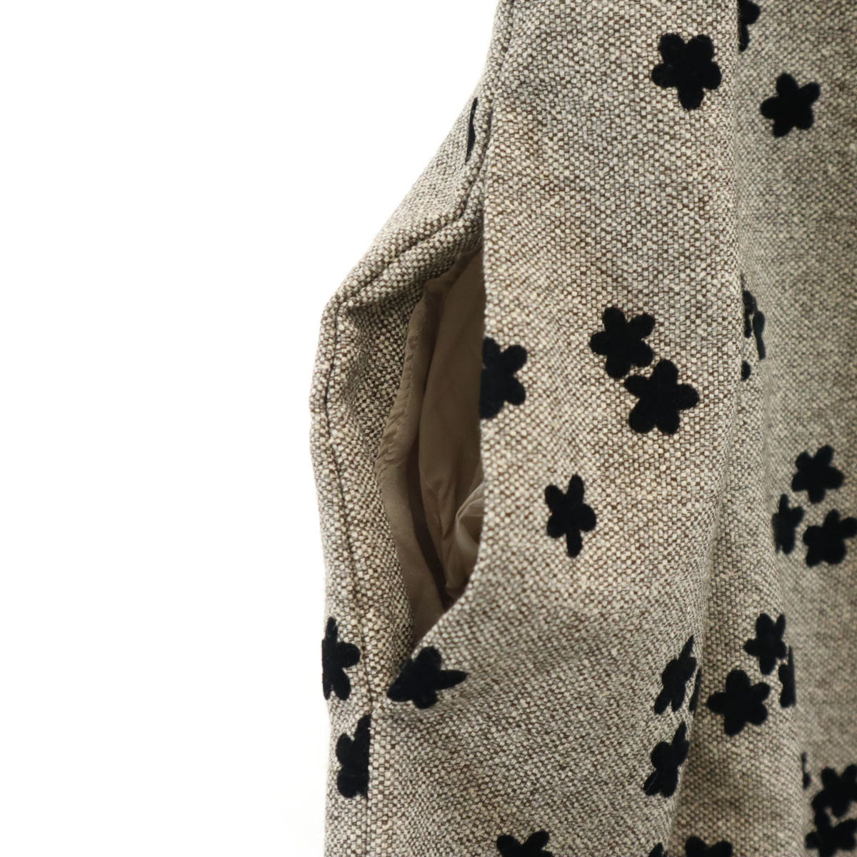 FOXEY BOUTIQUE フォクシー ブティック 日本製 花柄 半袖 ワンピース 40 グレー系 レディース