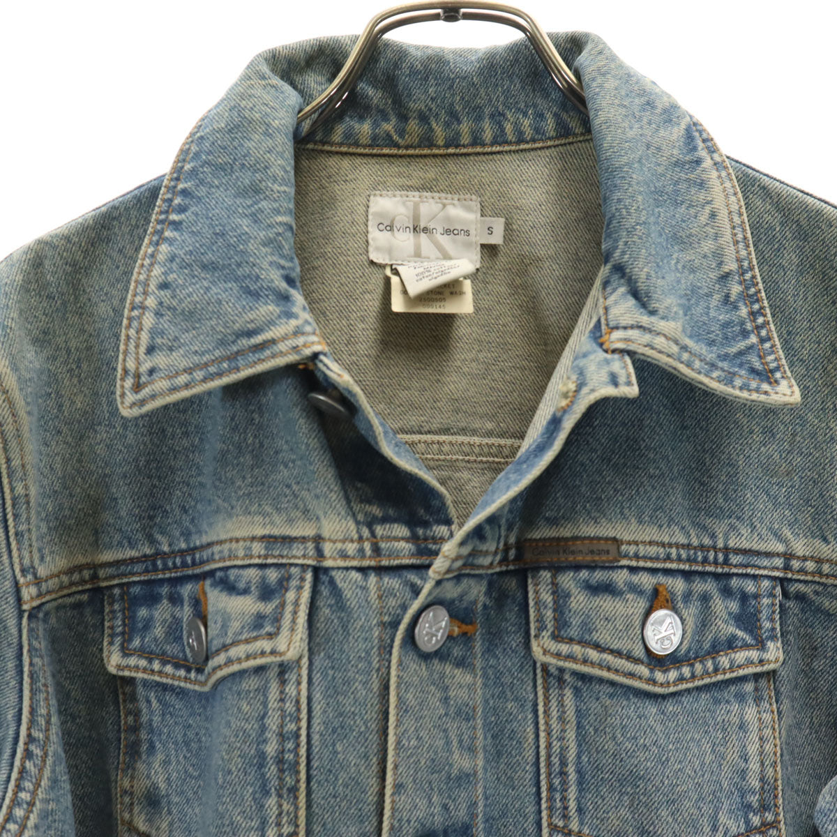 Calvin klein Jeans カルバンクラインジーンズ 90s オールド デニムジャケット S ブルー ジージャン トラッカー メンズ