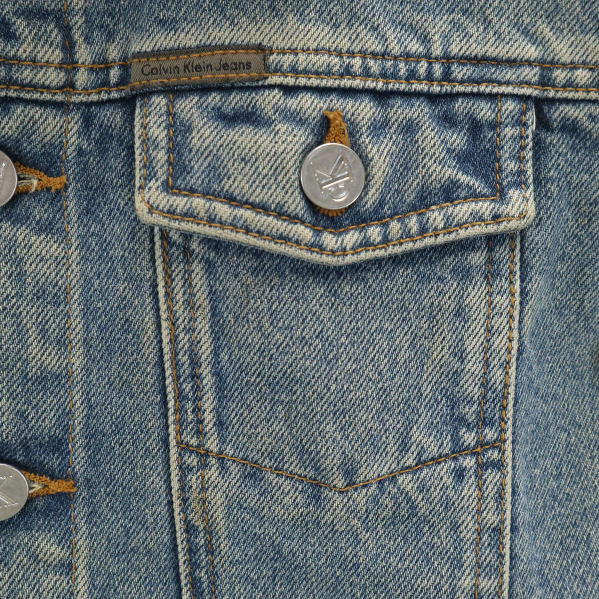 Calvin klein Jeans カルバンクラインジーンズ 90s オールド デニムジャケット S ブルー ジージャン トラッカー メンズ