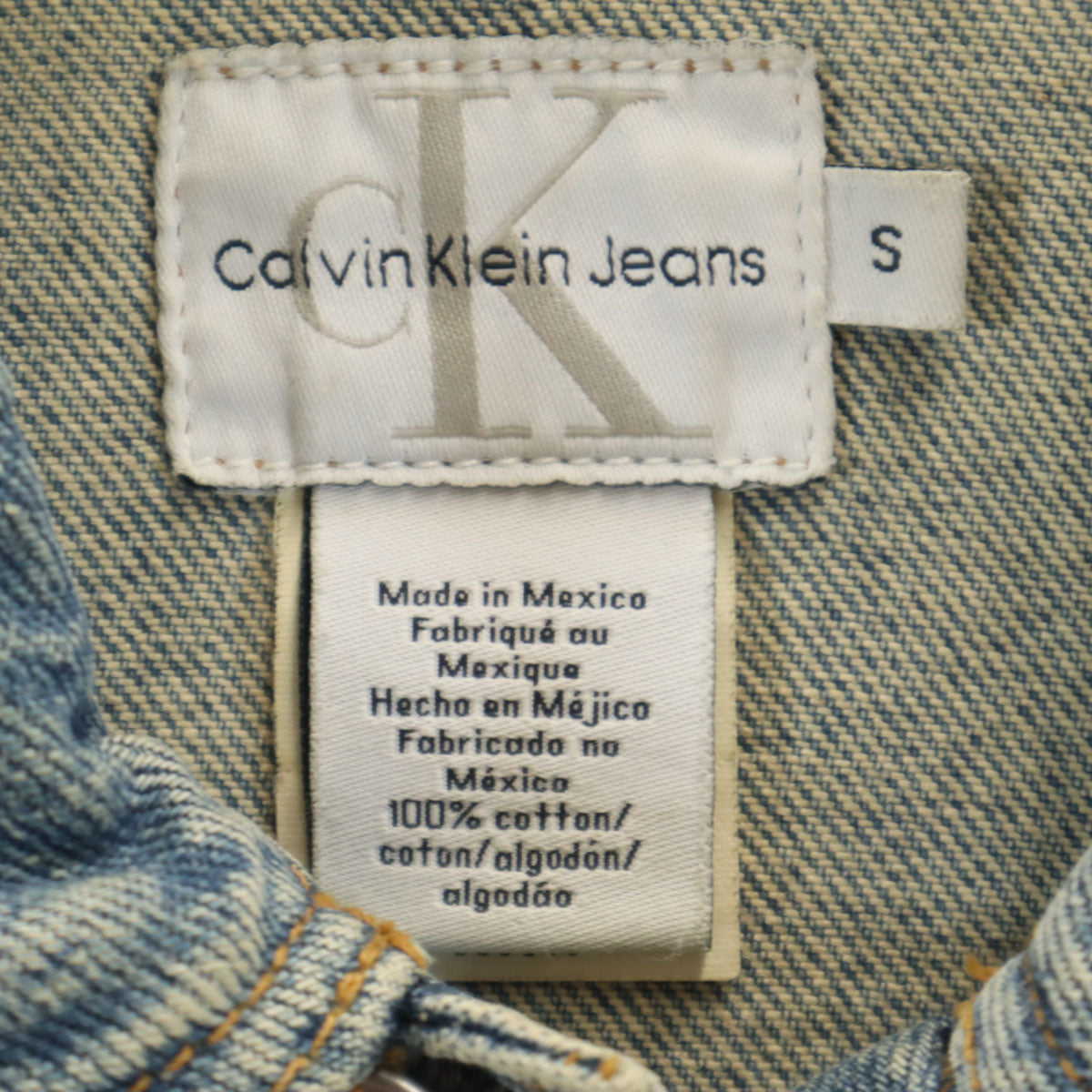 Calvin klein Jeans カルバンクラインジーンズ 90s オールド デニムジャケット S ブルー ジージャン トラッカー メンズ