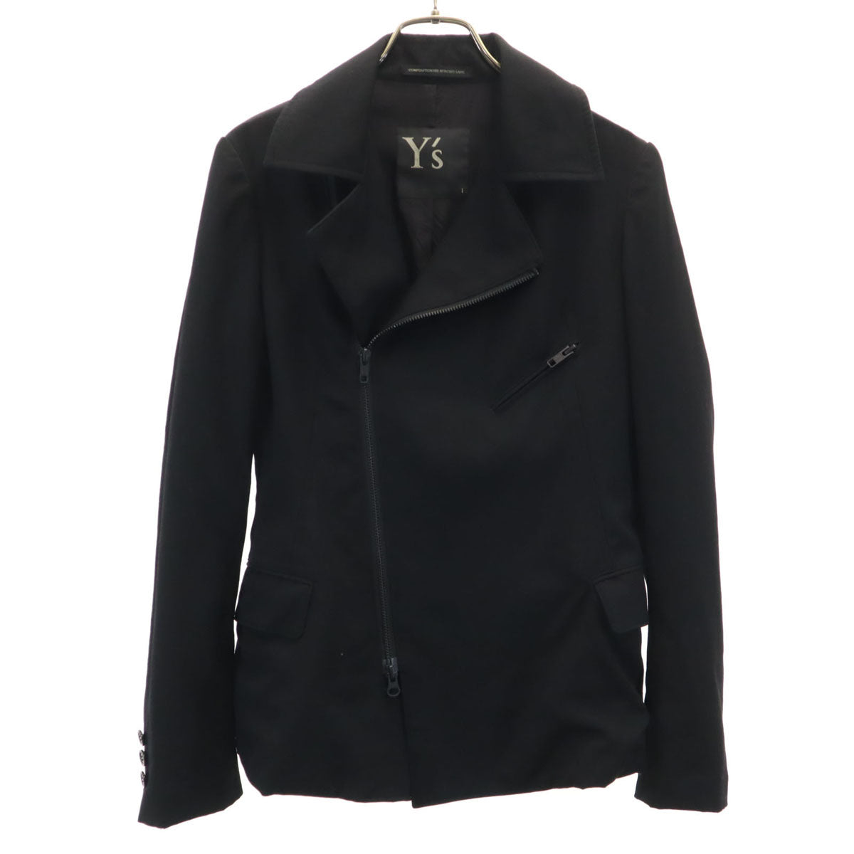 Y's ワイズ 日本製 ライダースジャケット 1 ブラック ヨウジヤマモト レディース