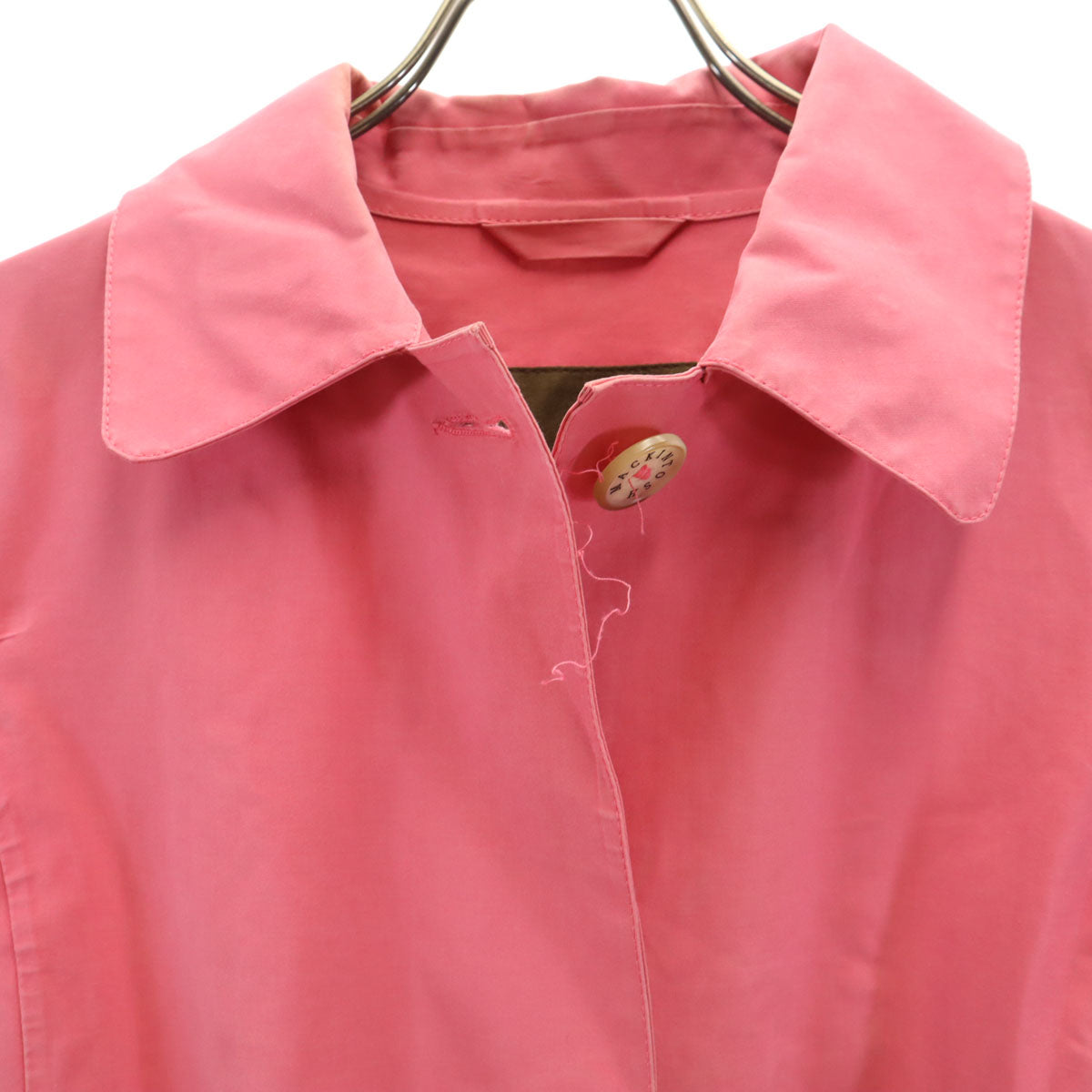 Mackintosh マッキントッシュ スコットランド製 ステンカラーコート 36 ピンク レディース