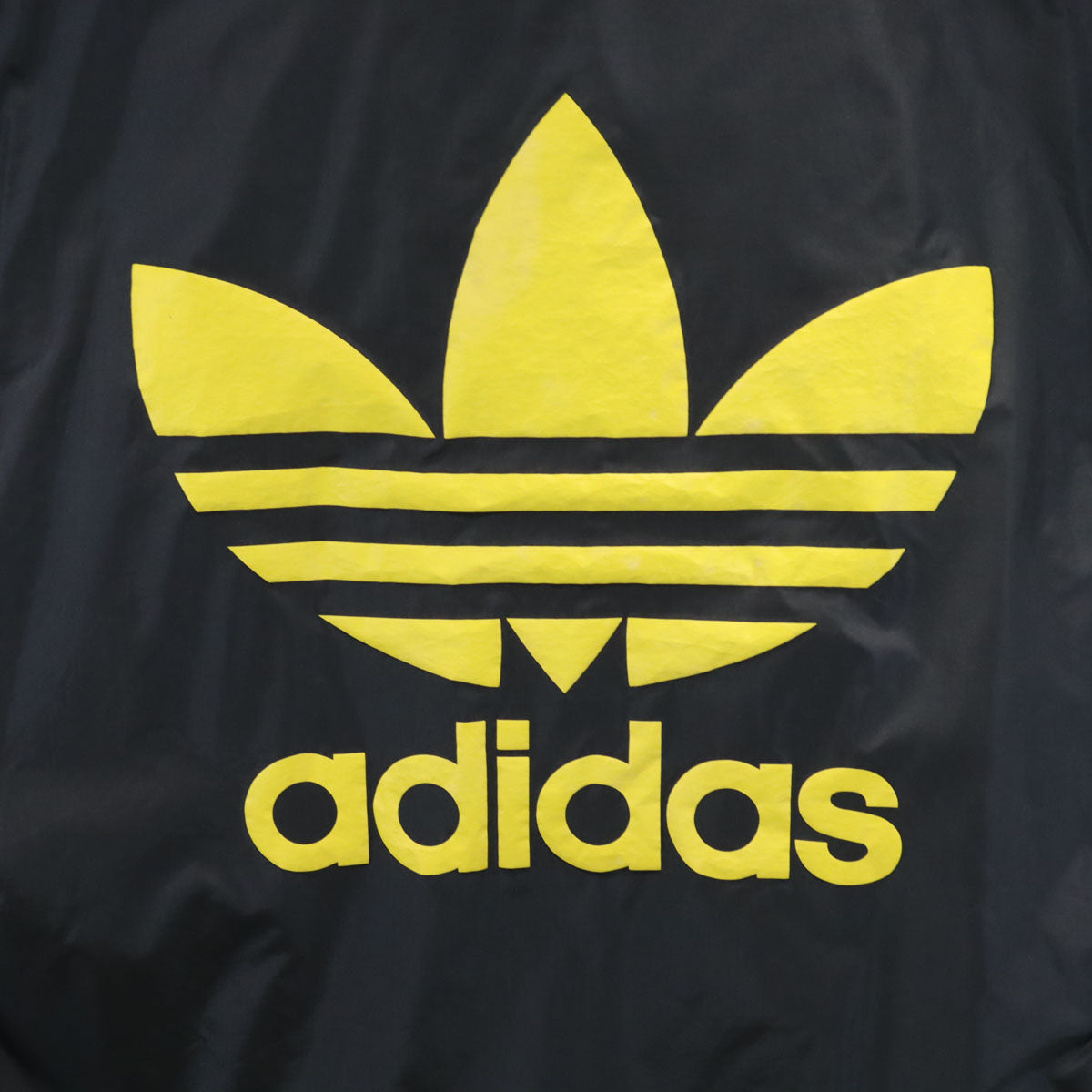 adidas アディダス 80s ヴィンテージ バックプリント ナイロンジャケット O-XO ブラック デサント製 メンズ