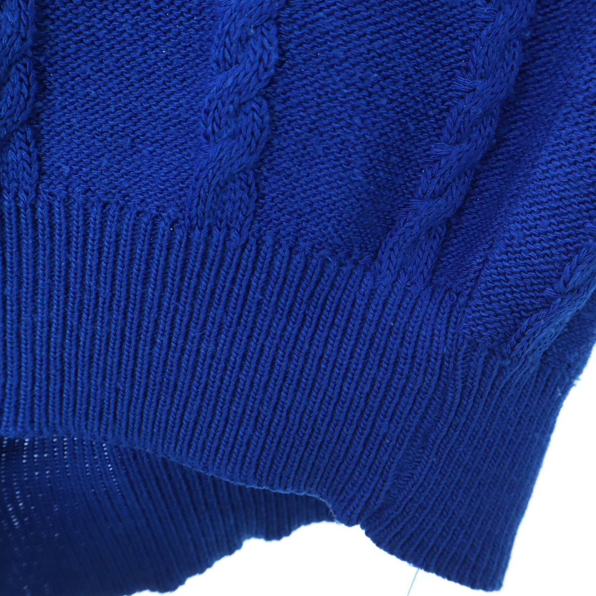 CHEMISE LACOSTE シュミーズラコステ 70s 80s ヴィンテージ フランス製 長袖 Vネック セーター M ブルー フレンチラコステ メンズ