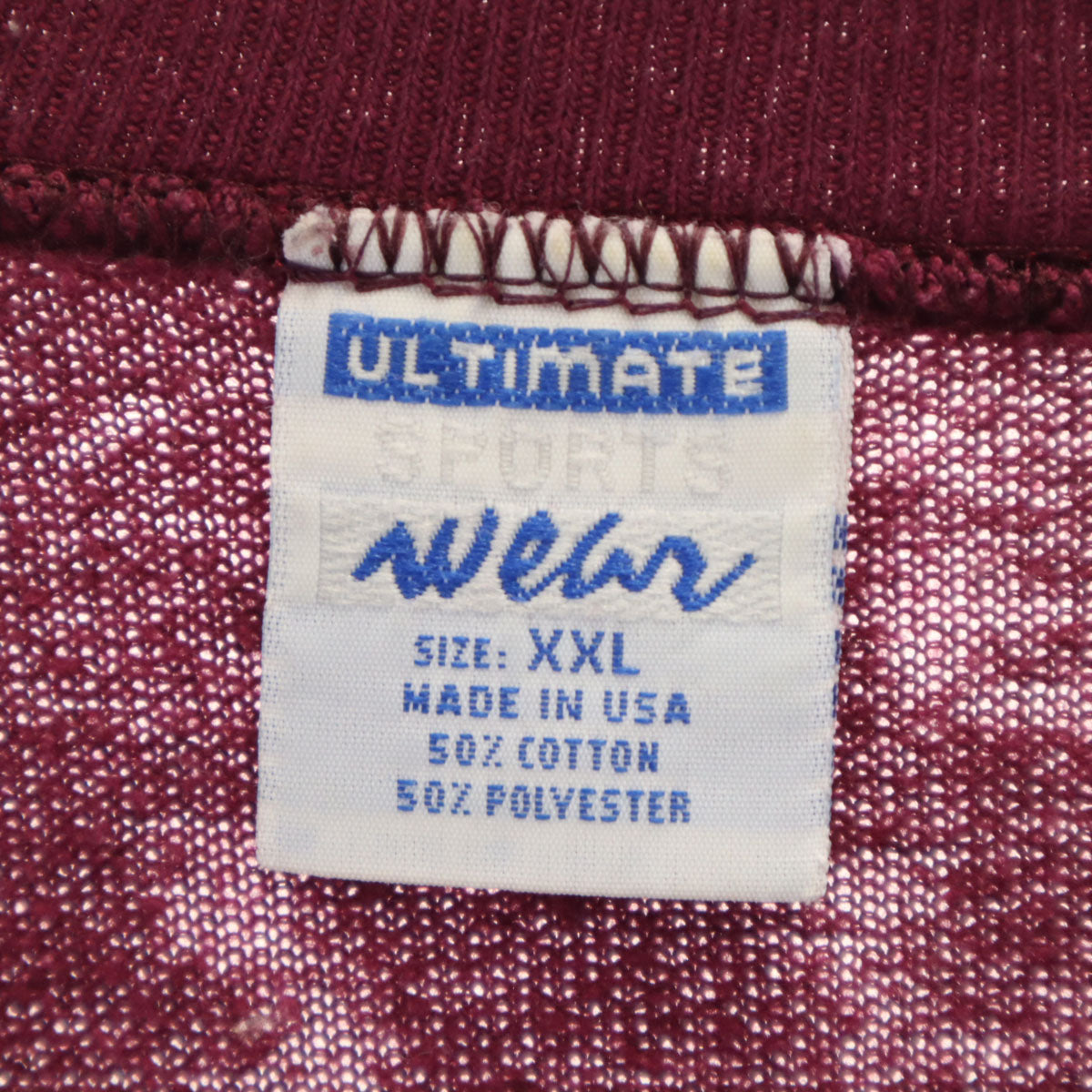 ULTIMATE アルティメット 90s USA製 オールド 長袖 スウェット トレーナー XXL ボルドー ビックサイズ メンズ