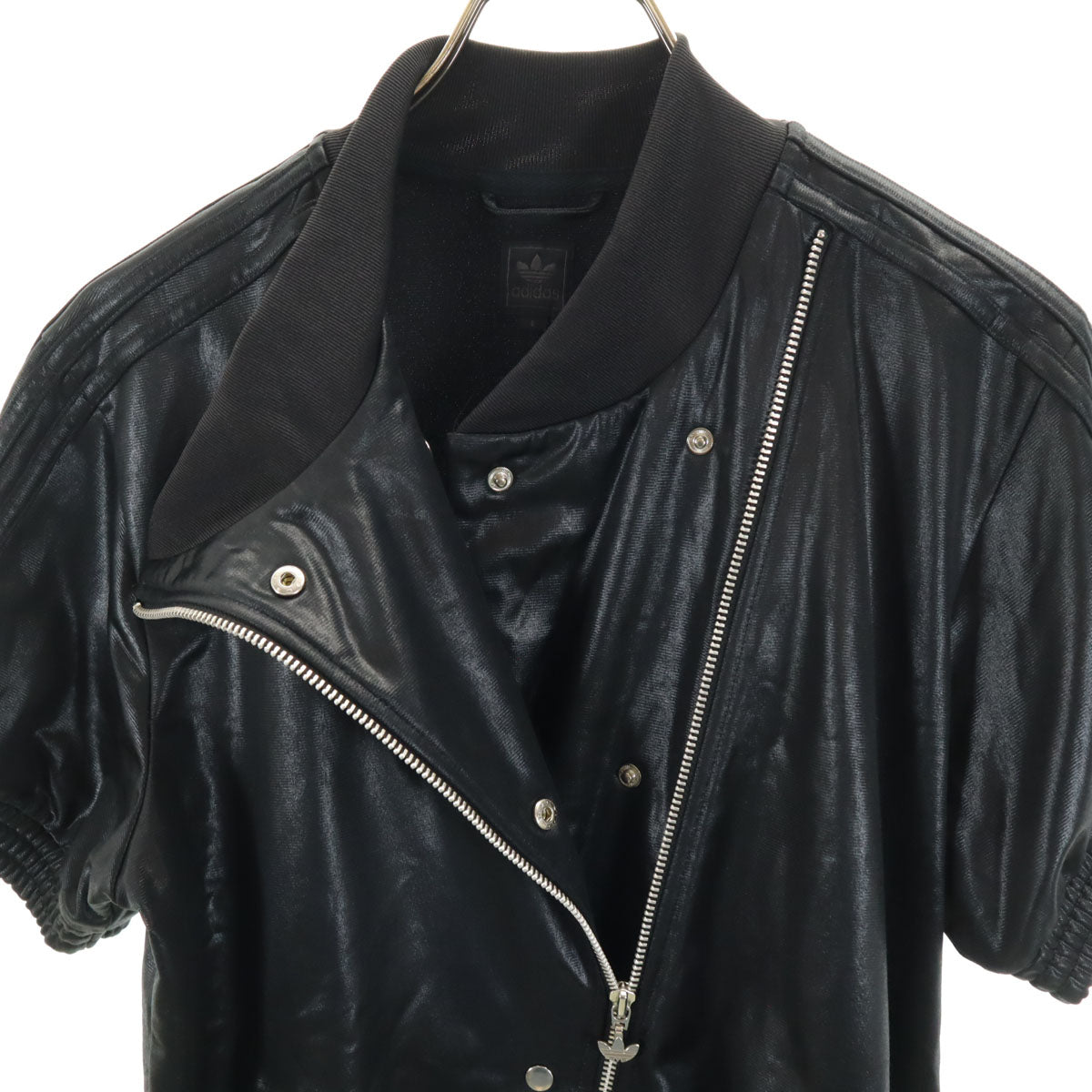 adidas アディダス トレフォイルロゴ ブルゾン S ブラック レディース