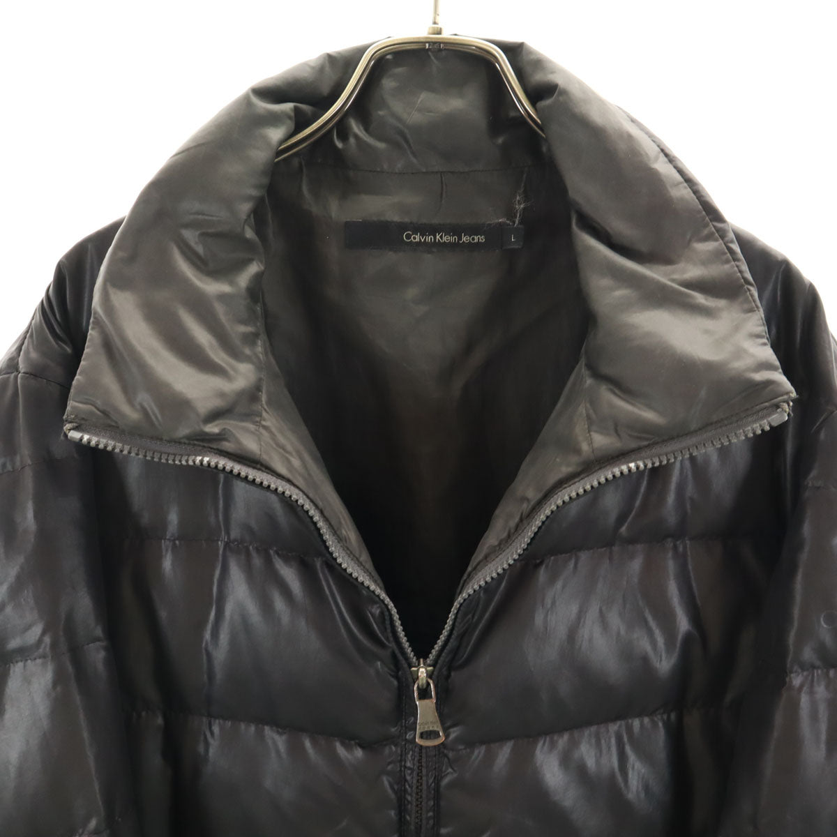 Calvin klein Jeans カルバンクラインジーンズ ダウンジャケット L チャコールブラック メンズ