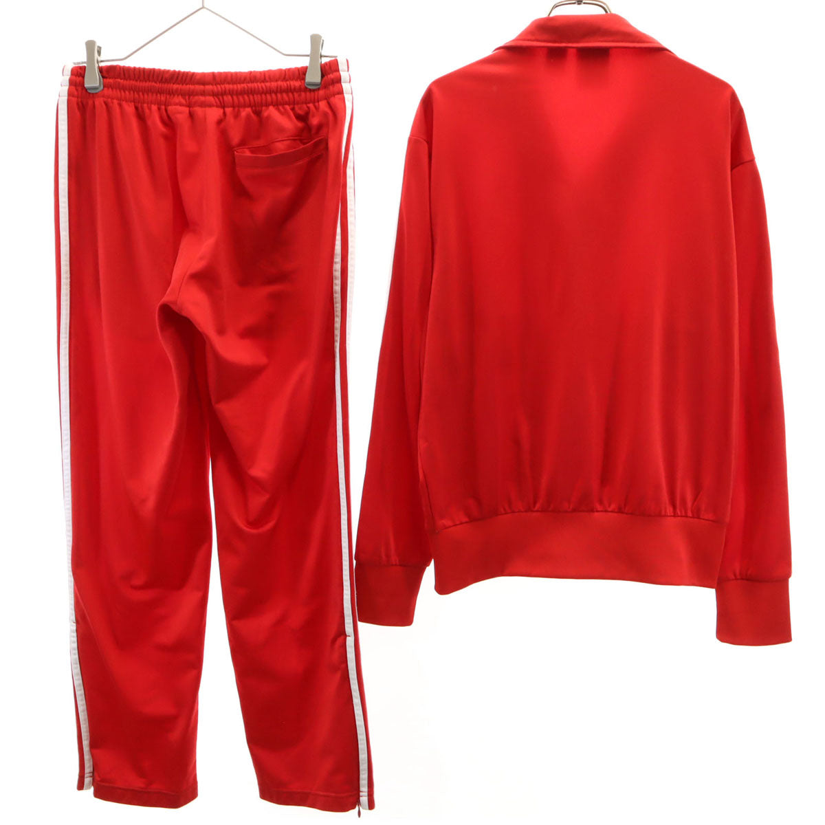 adidas Originals アディダスオリジナルス トレフォイルロゴ トラックジャケット 上下 セットアップ M レッド ジャージ メンズ