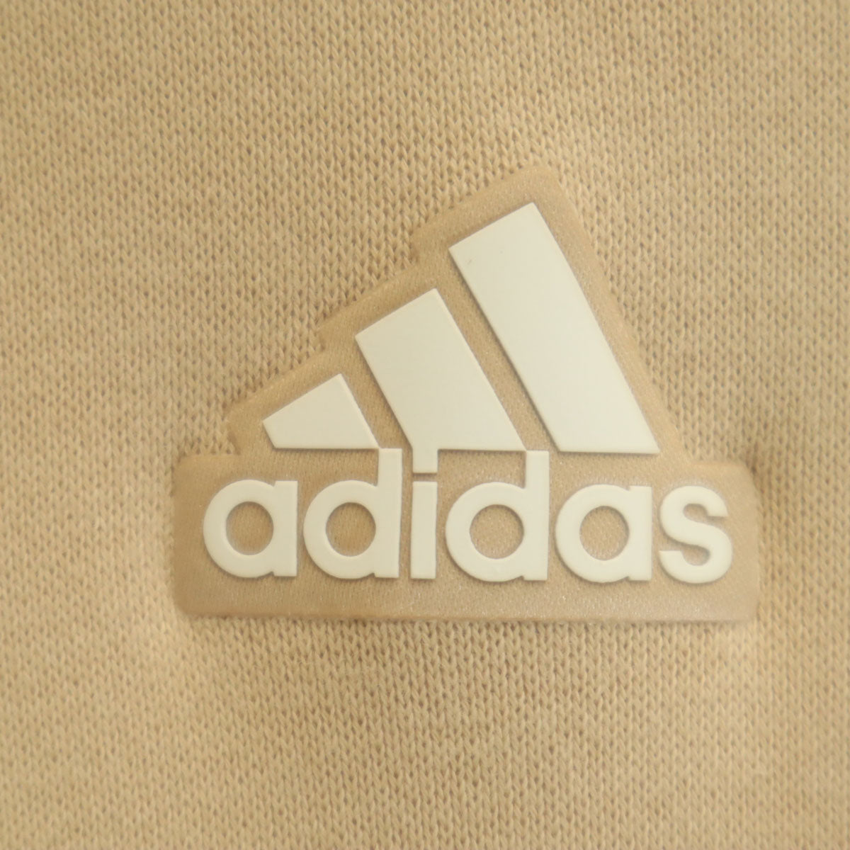 adidas アディダス バックロゴ 長袖 スウェット ロングワンピース M ベージュ レディース