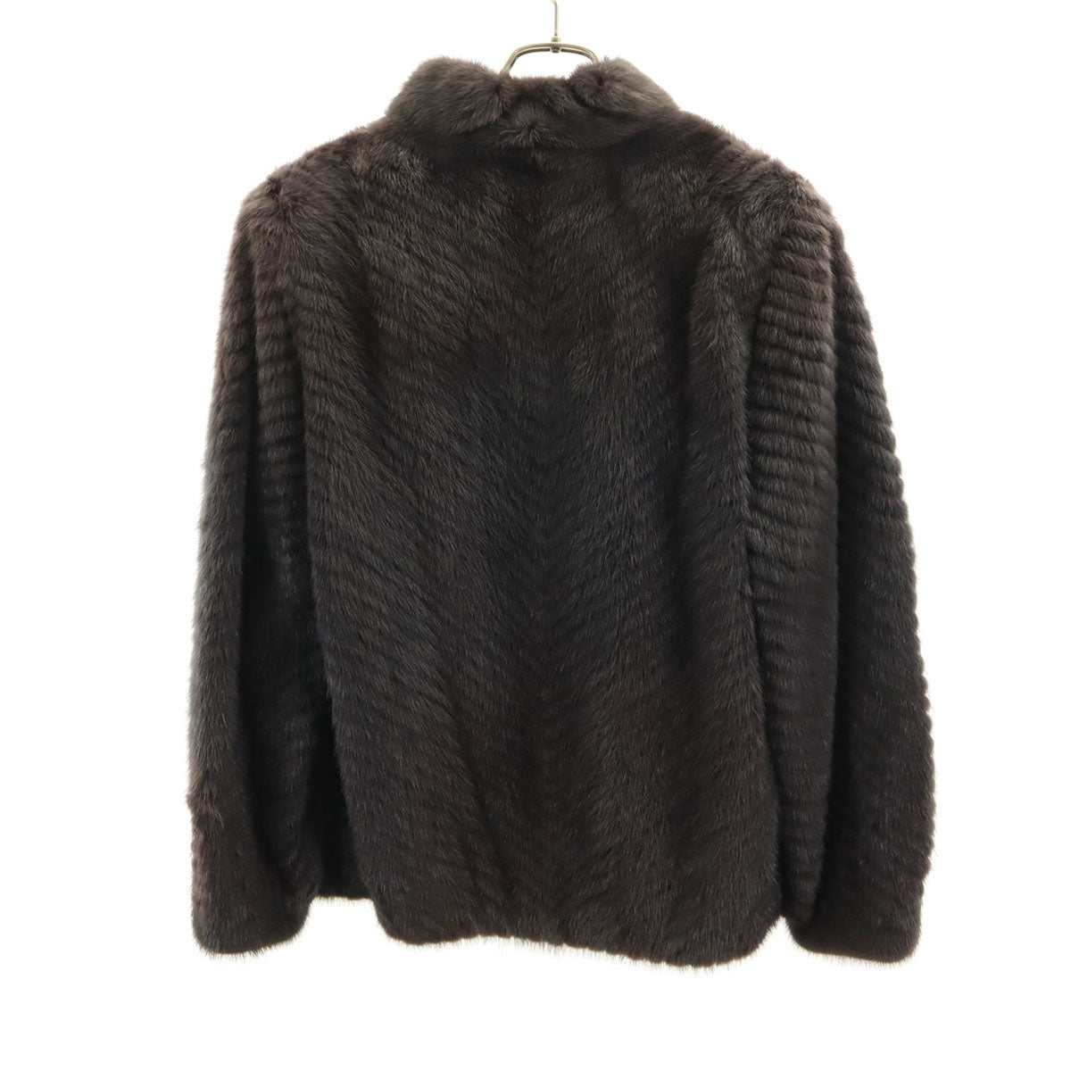 SAGA MINK サガミンク ジップアップ 毛皮コート 11 チャコールグレー レディース