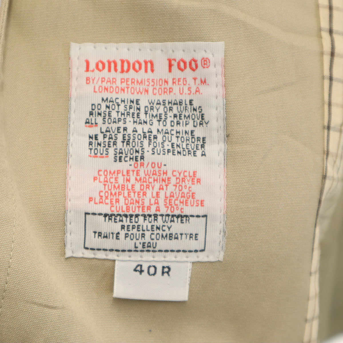 LONDON FOG ロンドンフォグ 70s 80s ヴィンテージ スプリングコート 40 ベージュ系 メンズ