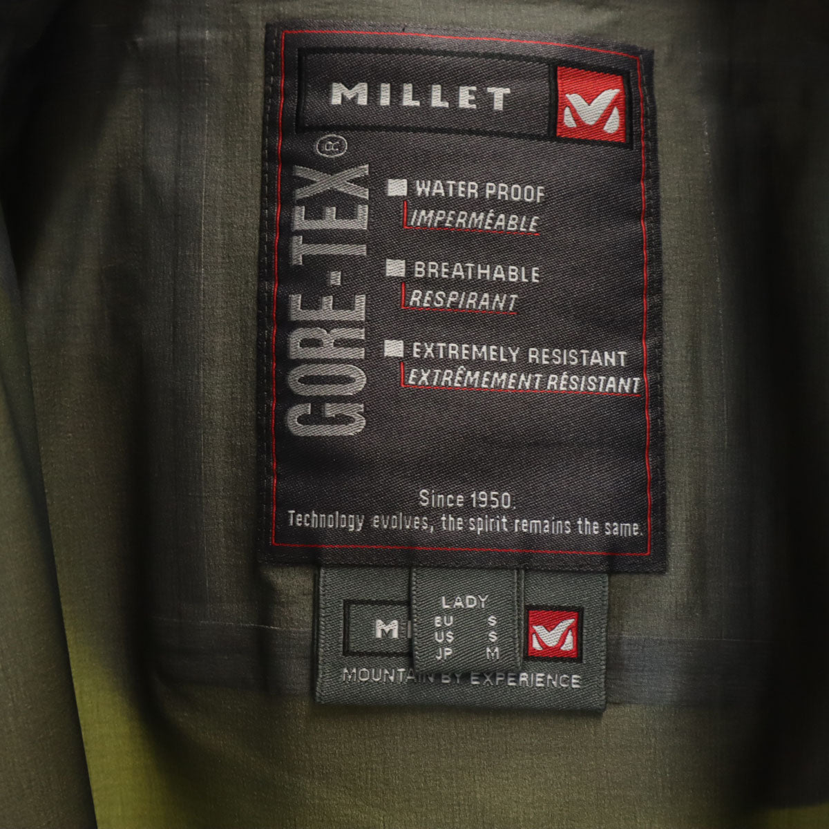 MILLET ミレー ゴアテックス ジャケット M 黄緑 アウトドア 収納袋付き レディース