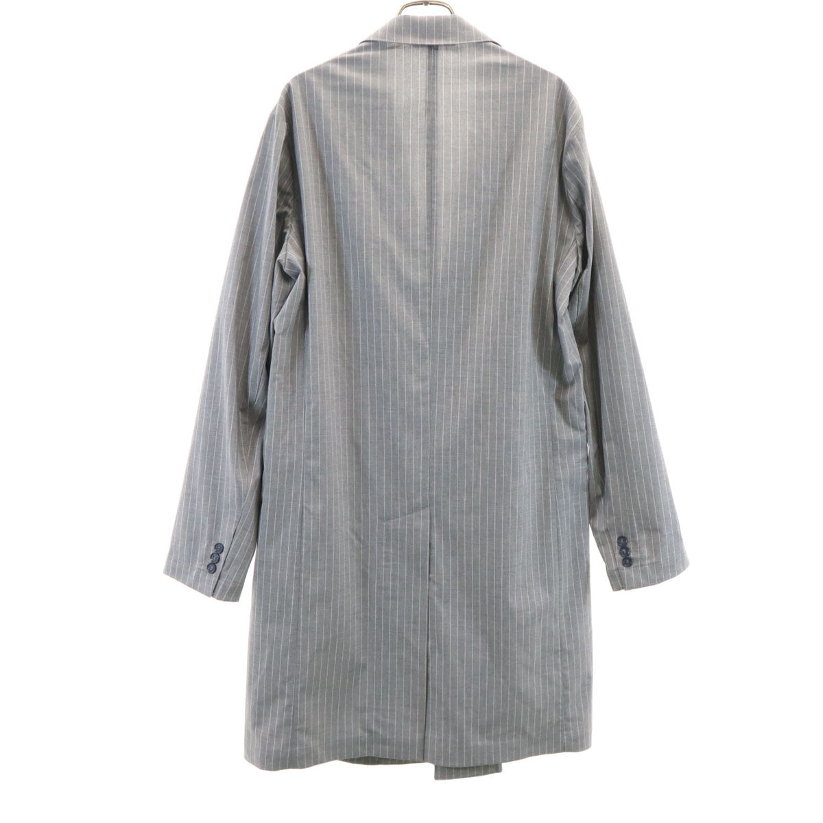 未使用 ZARA MAN ザラマン ストライプ柄 チェスターコート M グレー スプリング メンズ