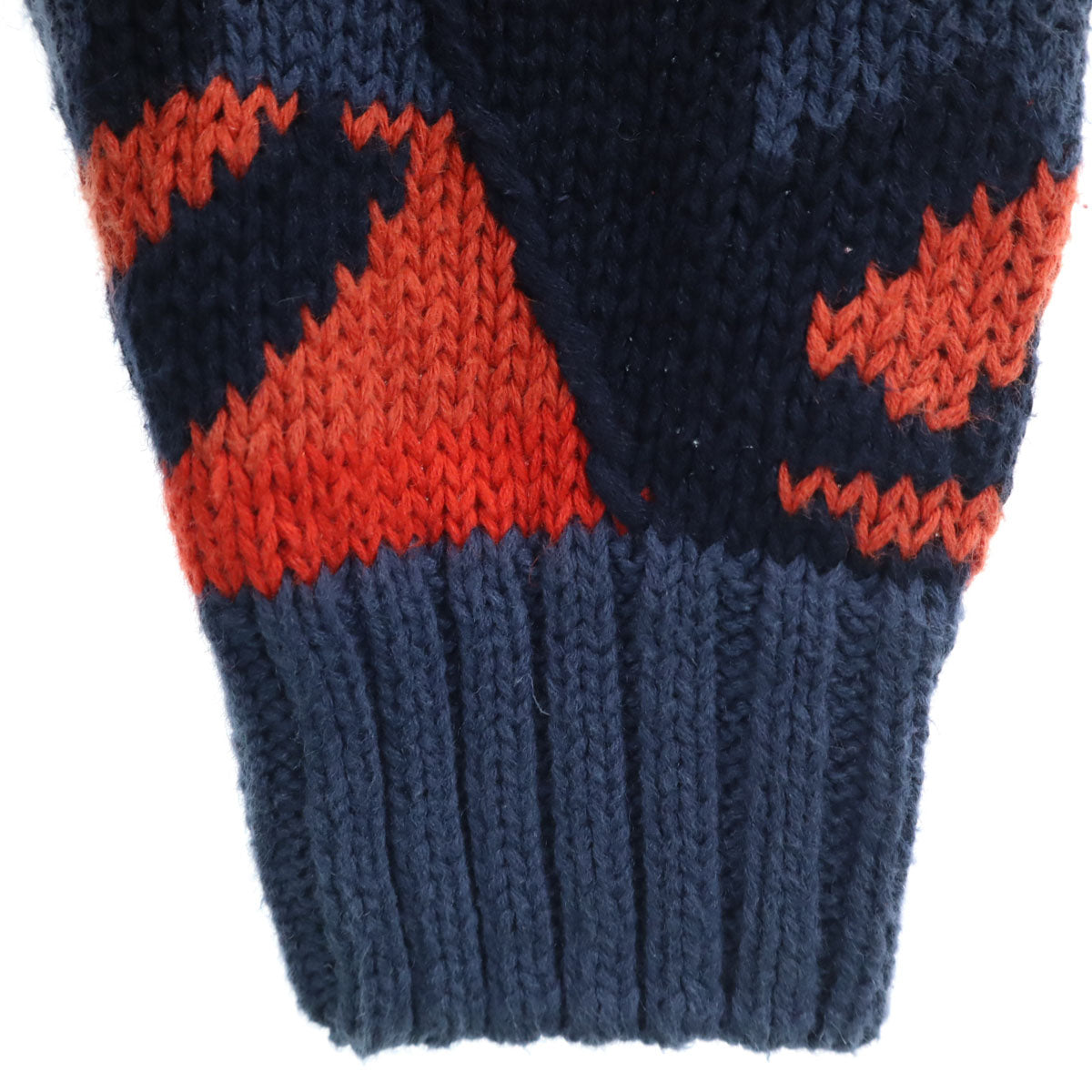 ウッズ&グレイ 80s 90s オールド バード柄 長袖 セーター L ネイビー ニット メンズ