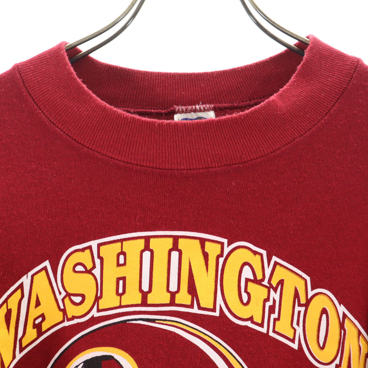 TRENCH トレンチ 90s USA製 オールド ワシントン・レッドスキンズ 長袖 スウェット トレーナー L レッド 裏起毛 メンズ