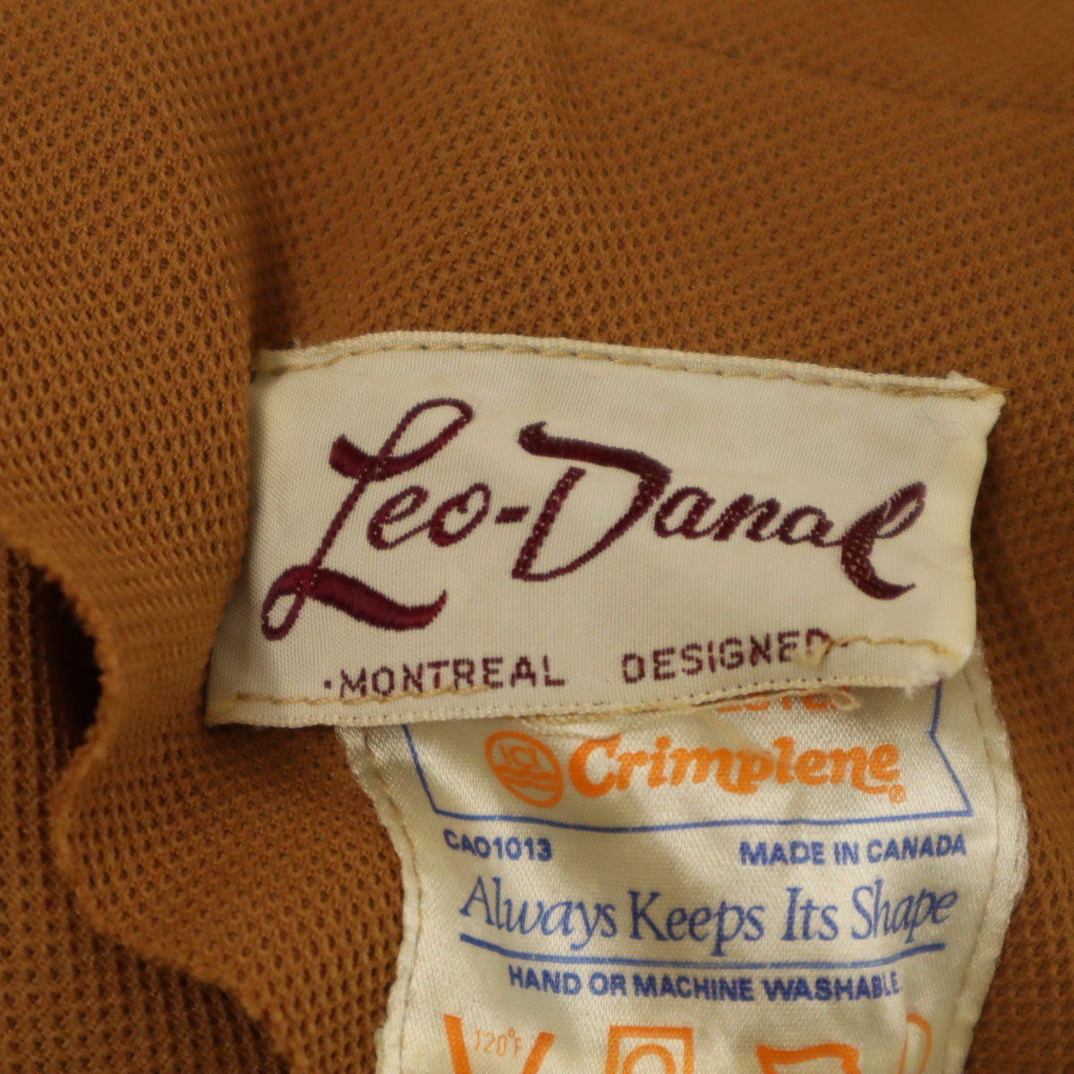 Leo Danal 70s ヴィンテージ ワンピース キャメル レディース