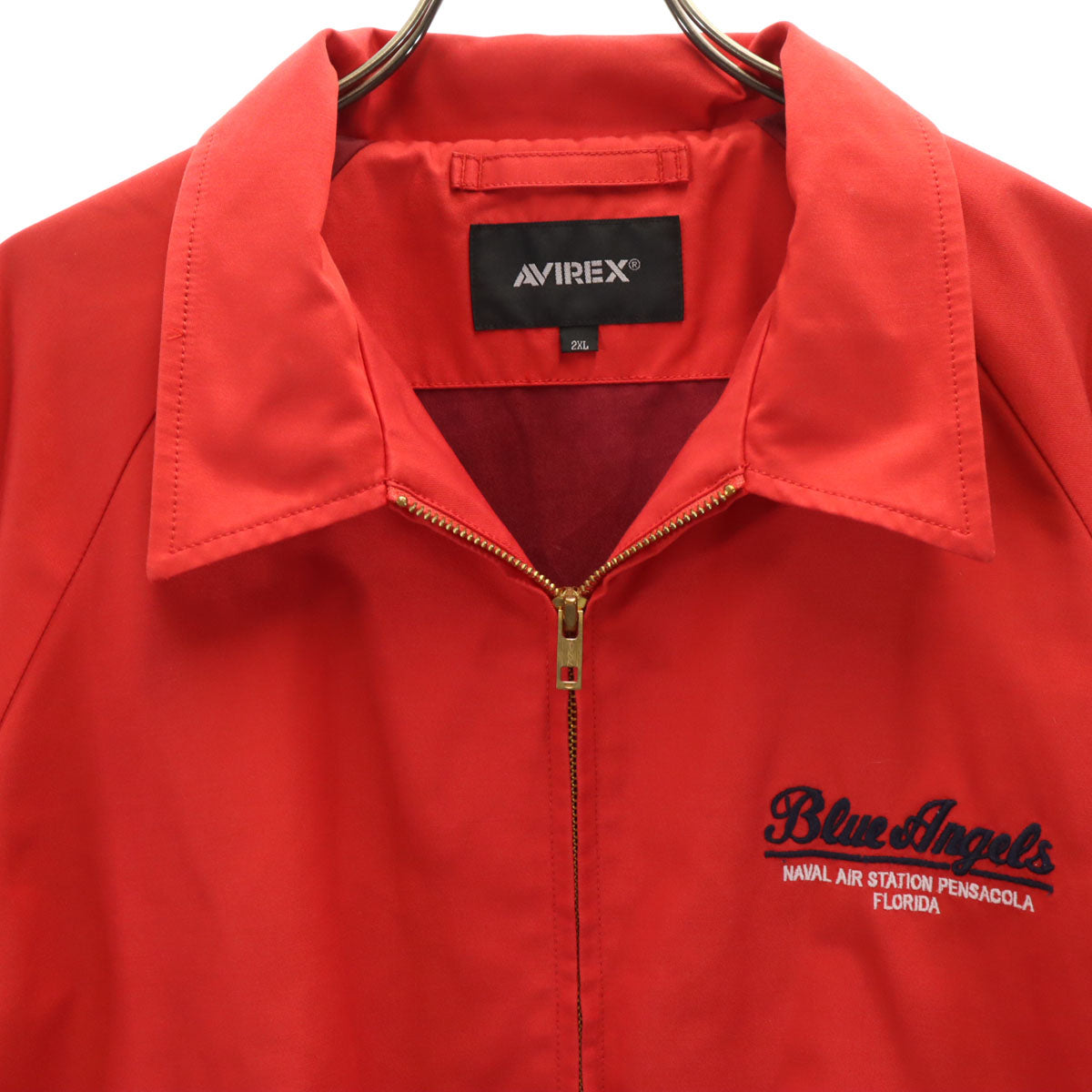 AVIREX アヴィレックス BLUE ANGELS ユーティリティ ジャケット 2XL レッド ビッグサイズ メンズ