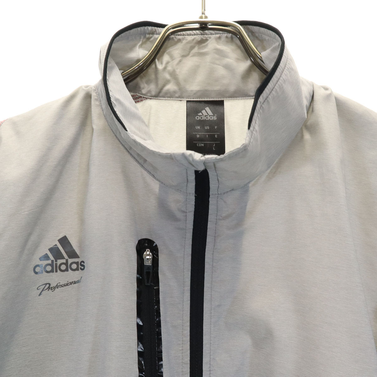 adidas アディダス ウインドブレーカー 上下 セットアップ L グレー メンズ