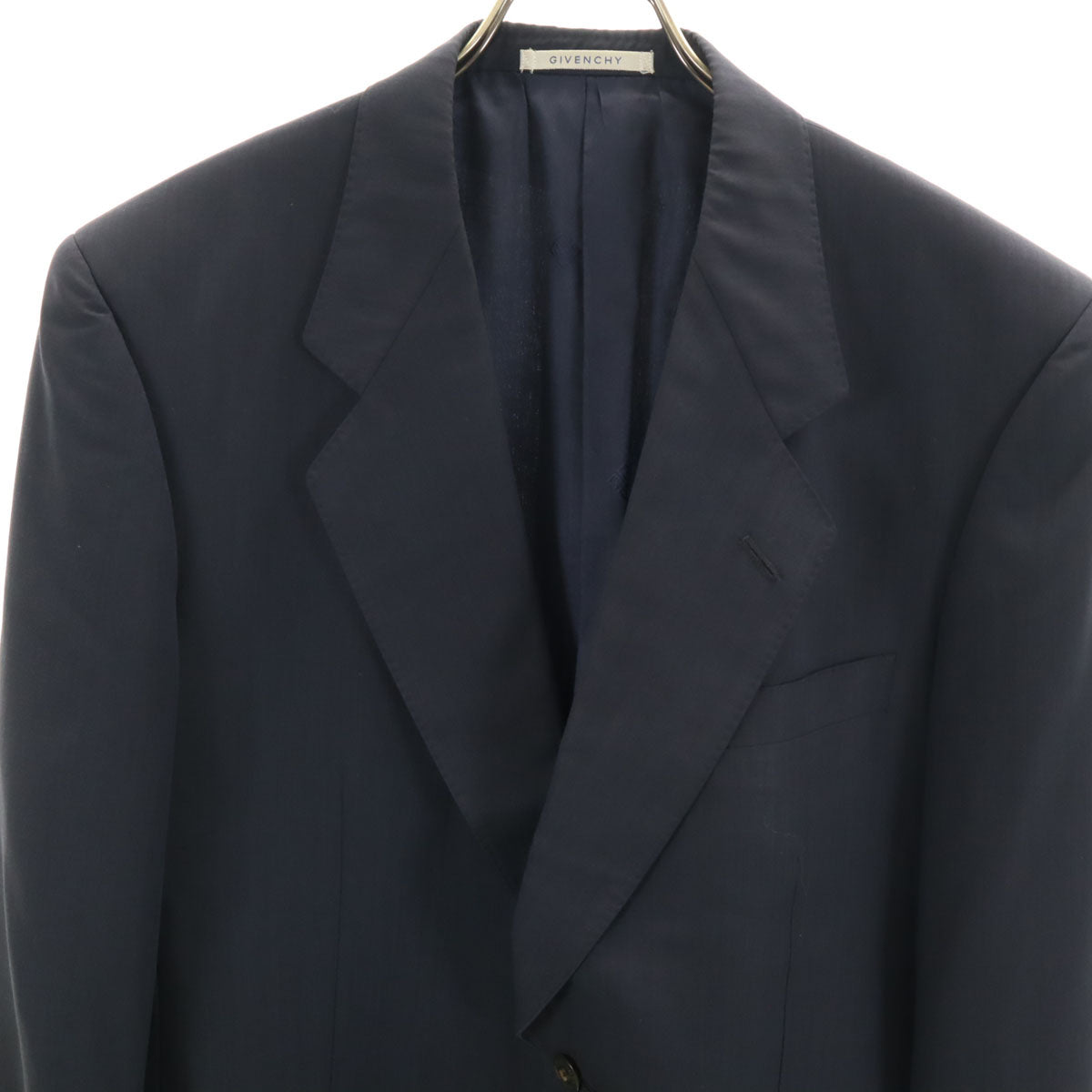 Givenchy ジバンシー 90s ウールブレンド オールド テーラードジャケット 96-86-170 ネイビー メンズ