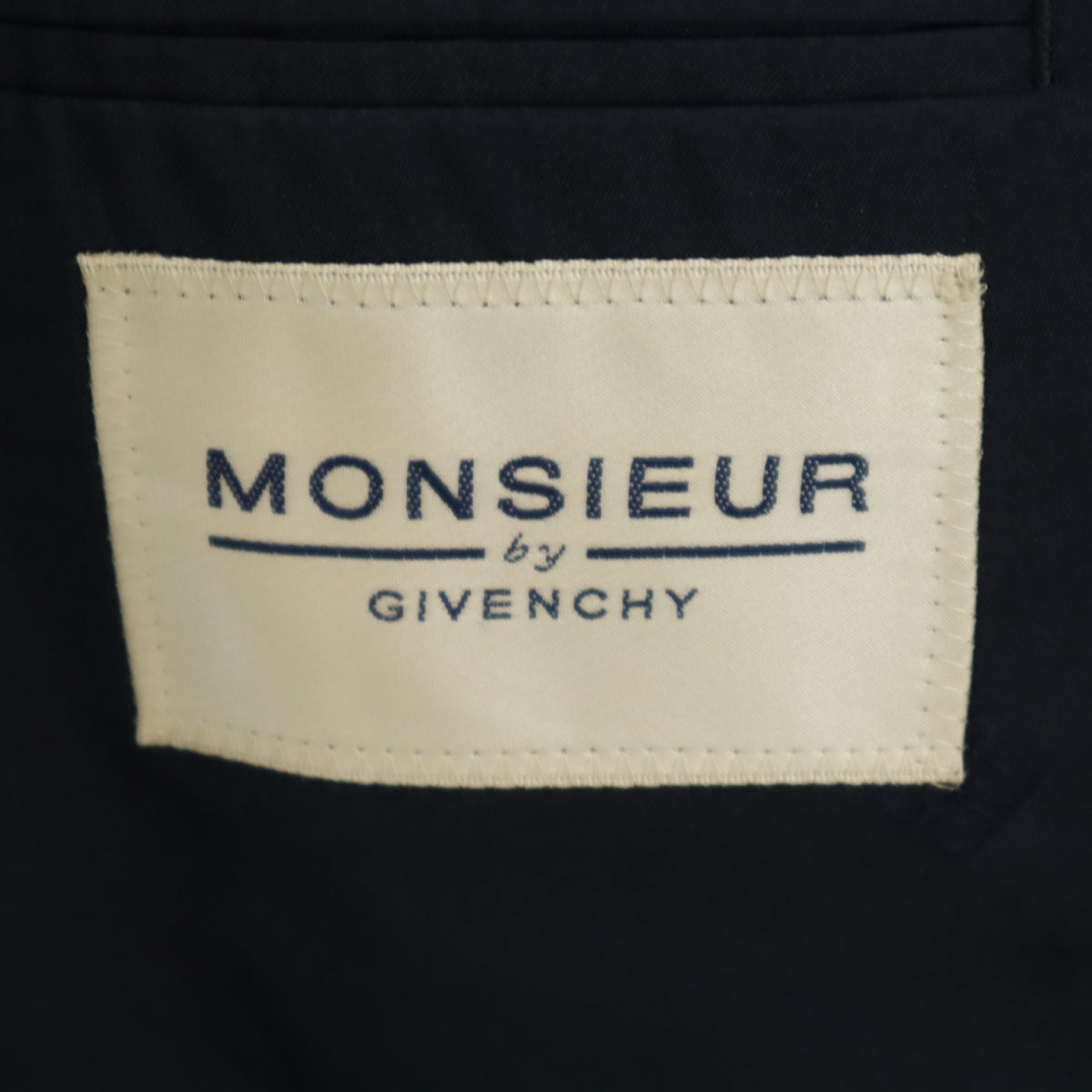 Givenchy ジバンシー 90s ウールブレンド オールド テーラードジャケット 96-86-170 ネイビー メンズ