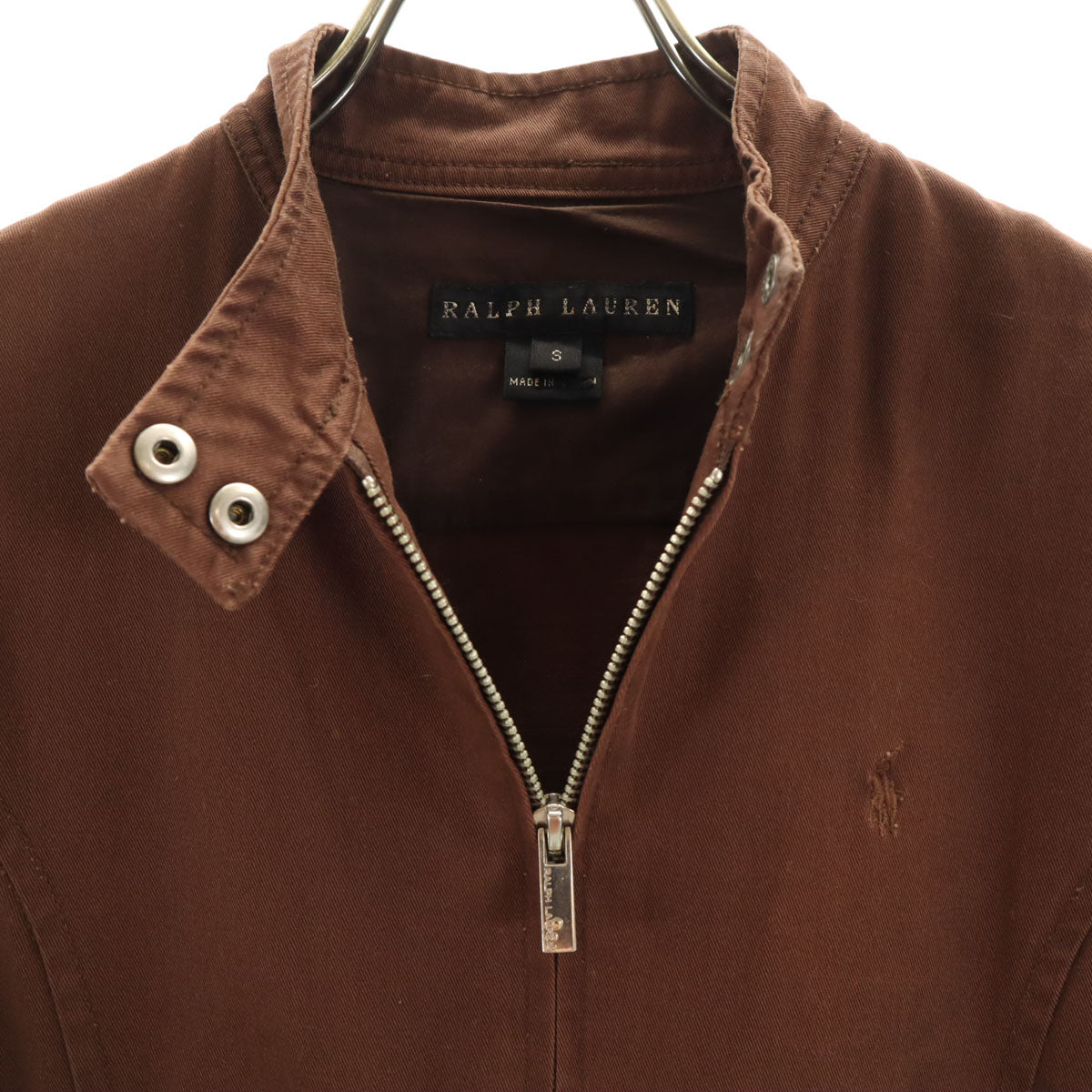 RALPH LAUREN ラルフローレン シングルライダースジャケット S ブラウン レディース