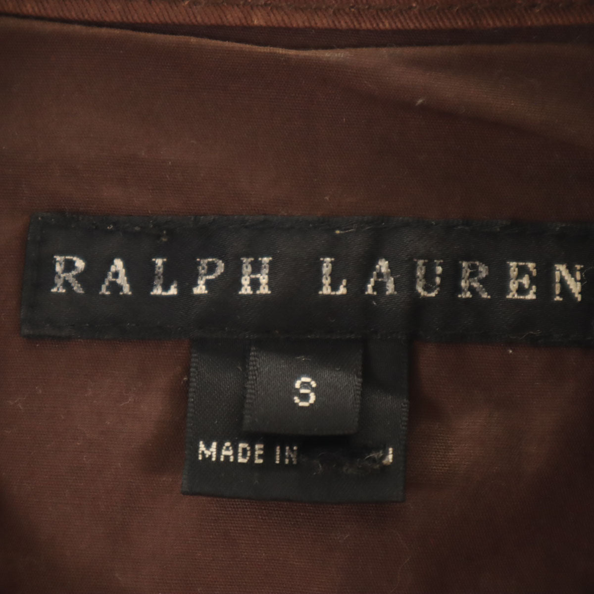 RALPH LAUREN ラルフローレン シングルライダースジャケット S ブラウン レディース