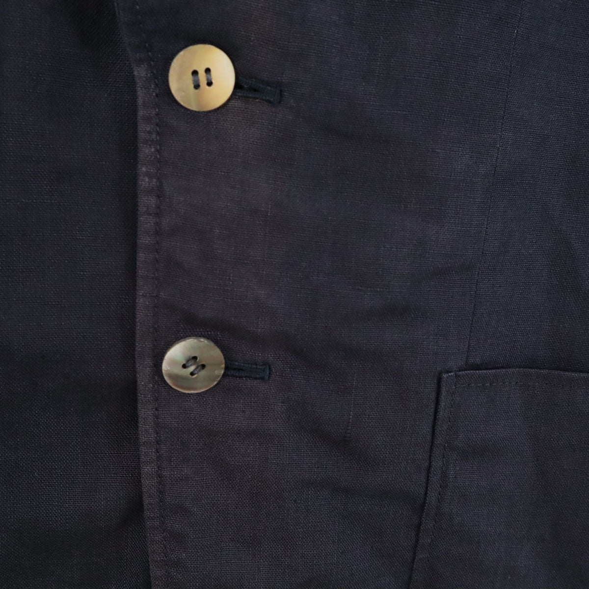 Christian Dior クリスチャンディオール 90s オールド リネンブレンド テーラードジャケット S ネイビー メンズ