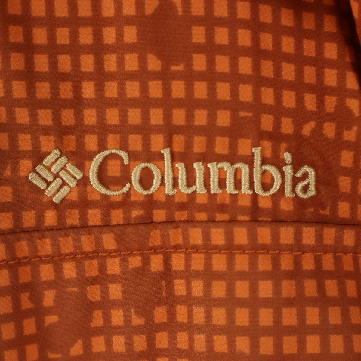 Columbia コロンビア チェック柄 バネゴクリーク ジャケット S オレンジ アウトドア メンズ