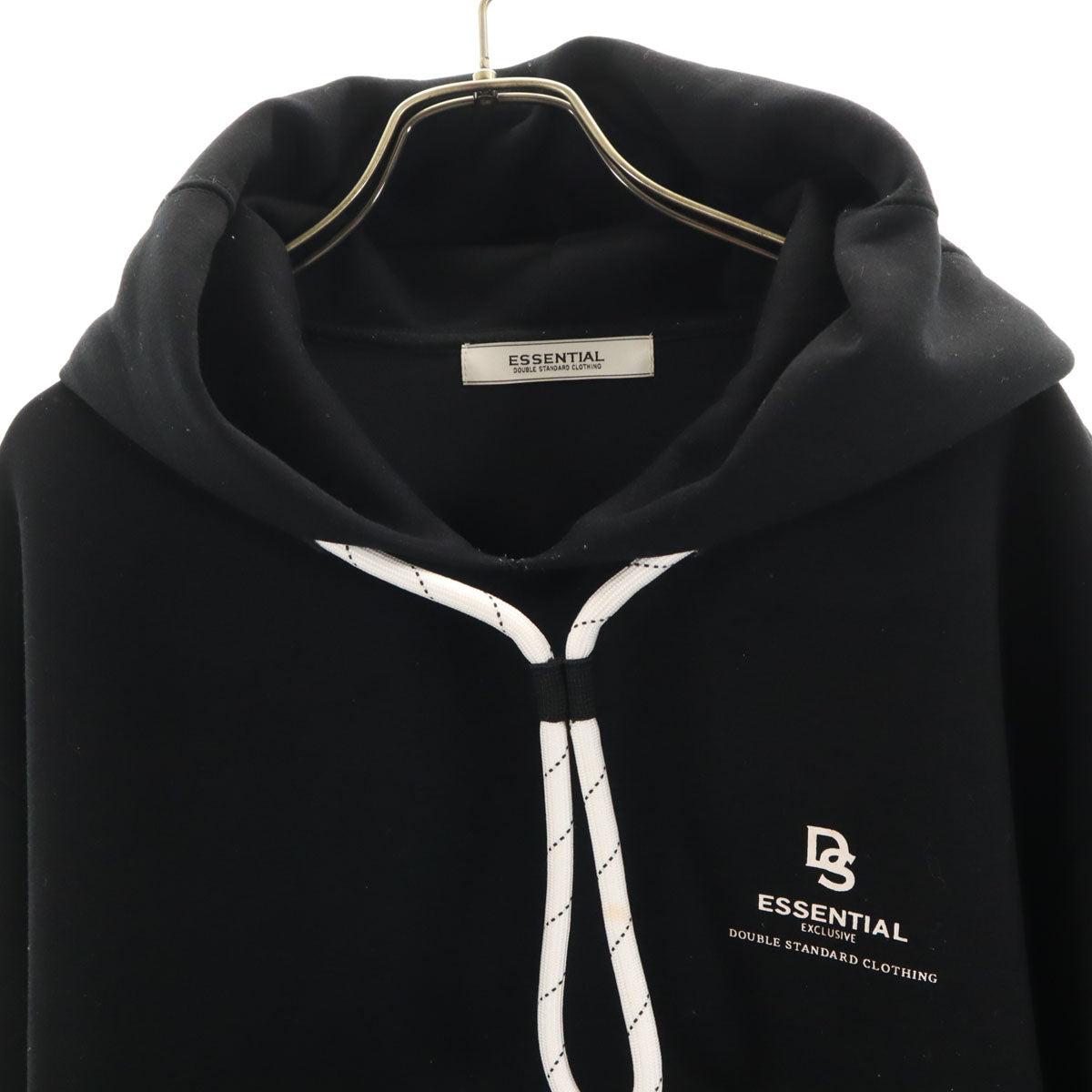 ESSENTIEL エッセンシャル 日本製 長袖 フーディー ワンピース F ブラック レディース